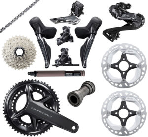 Shimano ULTEGRA Di2 R8150 2x12 fach Gruppe Disc 150 160mm